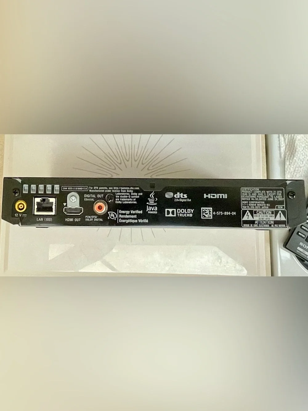 Sony BDP-S3700 Blu-Ray Disc DVD Player Cord & Remote Tested Works